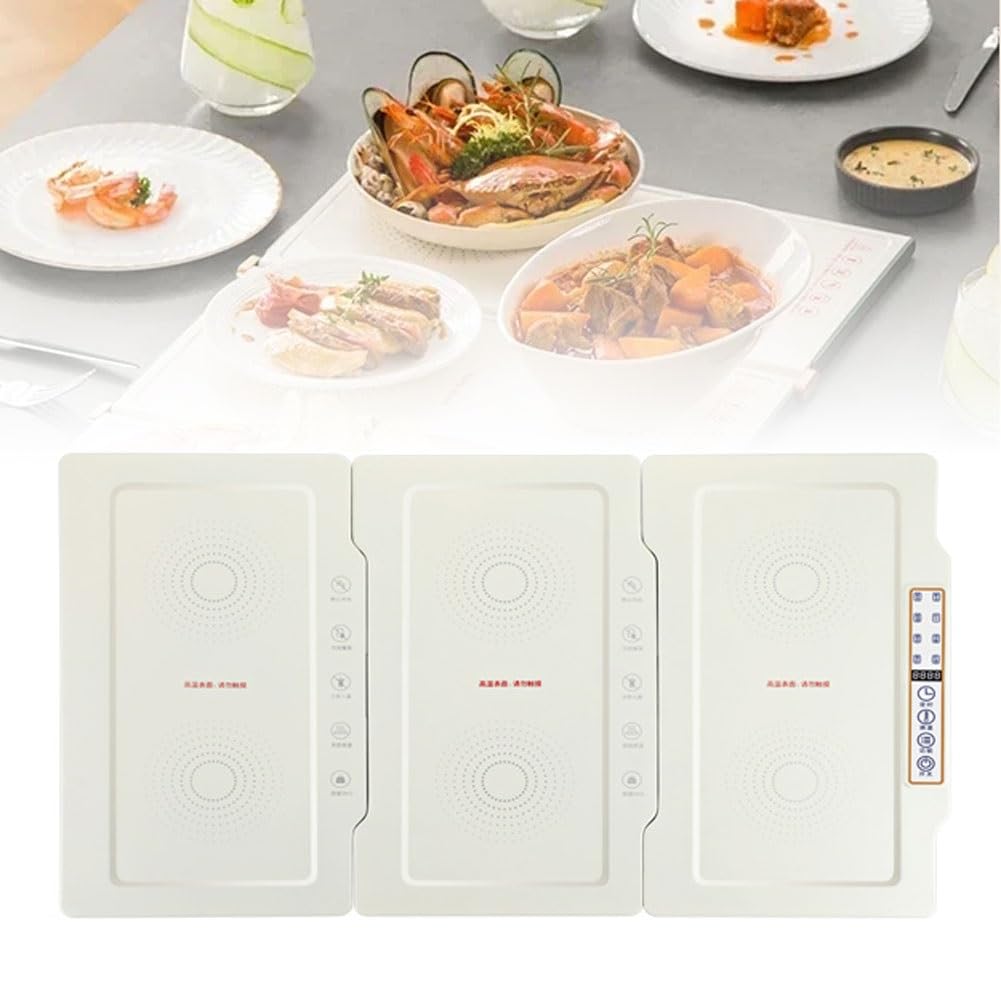 Amazon | 電気食品保温トレイ、30-120°C折りたたみフードウォーマー
